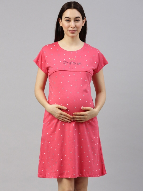 

GOLDSTROMS Fuchsia Maternity Printed Nightdress