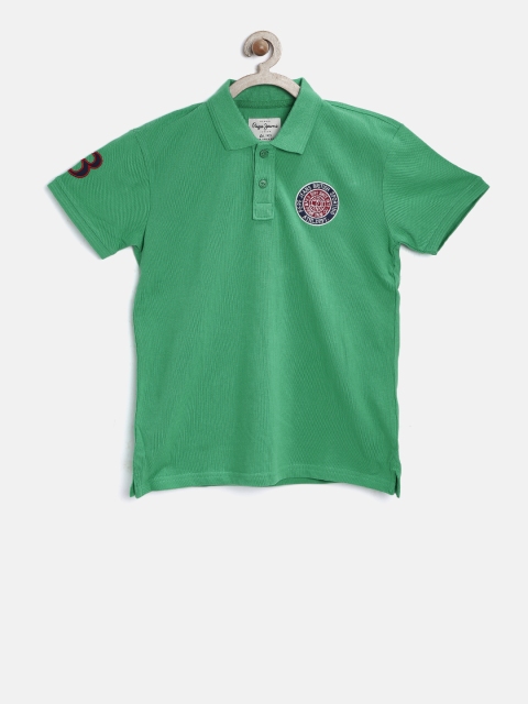 

Pepe Jeans Boys Green Polo Collar T-Shirt