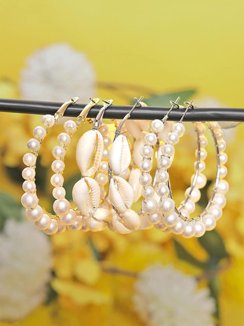 

Vembley Silver-Toned Circular Hoop Earrings