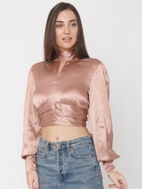 

aaliya Rose Gold Crop Top