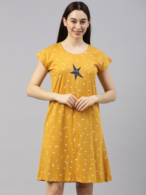 

GOLDSTROMS Mustard Printed Nightdress