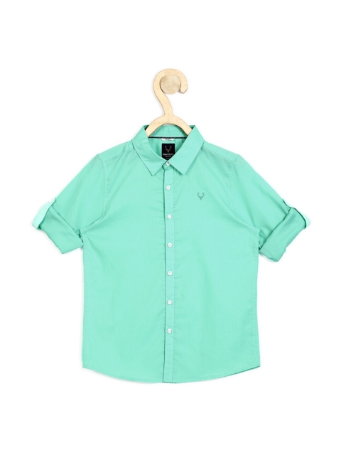 

Allen Solly Junior Boys Turquoise Blue Slim Fit Casual Shirt