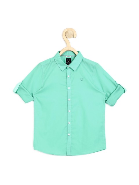 

Allen Solly Junior Boys Sea Green Slim Fit Casual Shirt