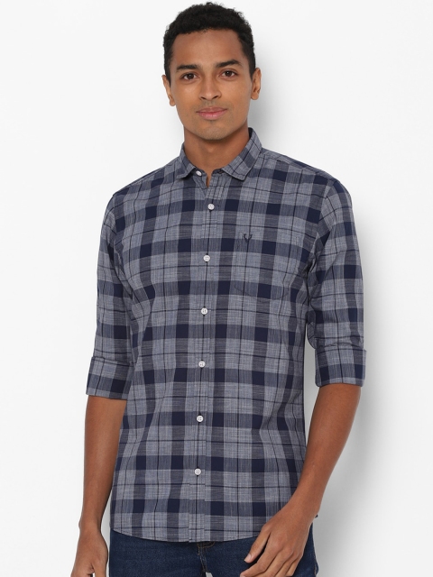 

Allen Solly Sport Men Grey Tartan Checked Pure Cotton Casual Shirt