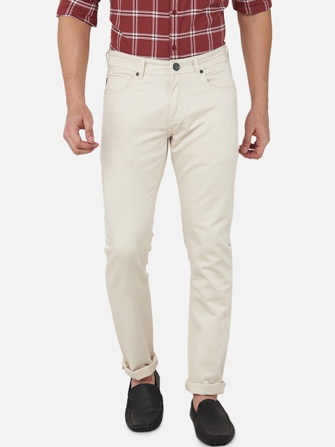 

Oxemberg Men Beige Lean Slim Fit Stretchable Jeans
