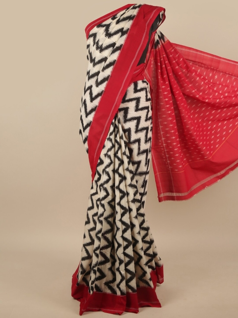 

Pothys Tan & Red Pure Cotton Saree
