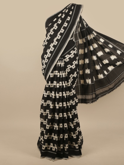 

Pothys Black & White Printed Pure Cotton Saree