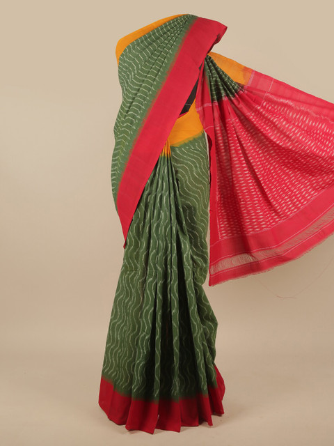 

Pothys Green & Red Pure Cotton Saree