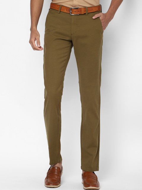

Allen Solly Men Brown Solid Slim Fit Regular Trousers