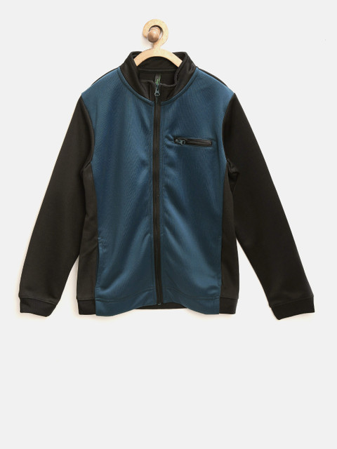 

United Colors of Benetton Boys Teal Blue Colourblocked Jacket