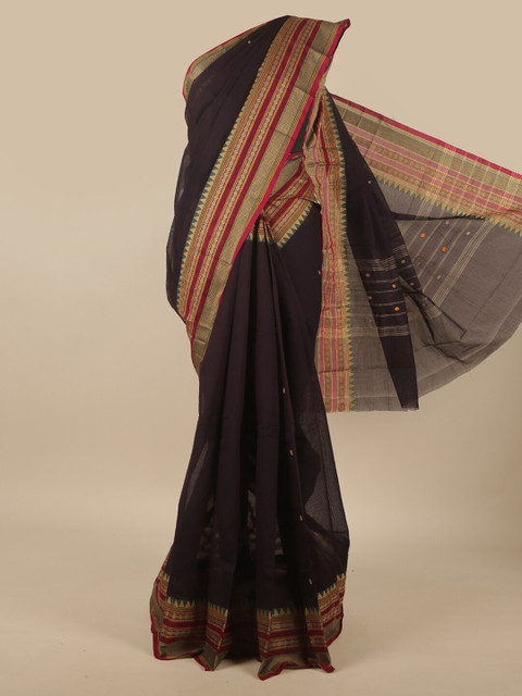 

Pothys Black & Red Pure Chettinadu Cotton Saree