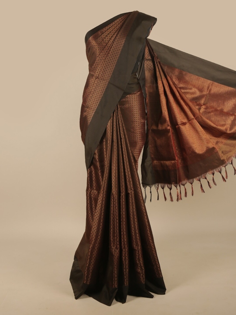 

Pothys Copper-Toned Woven Design Zari Silk Cotton Saree