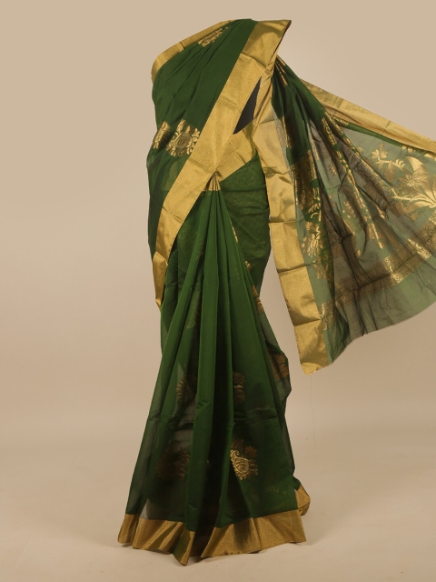 

Pothys Women Green Woven Design Silk Cotton Saree