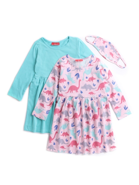 

Hopscotch Set Of 2 Pink Dress With Mask
