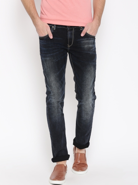 

SPYKAR Men Navy Skinny Fit Low-Rise Clean Look Jeans, Navy blue