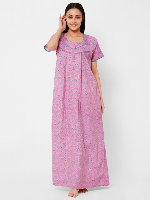 

Sweet Dreams Purple Printed Maxi Nightdress