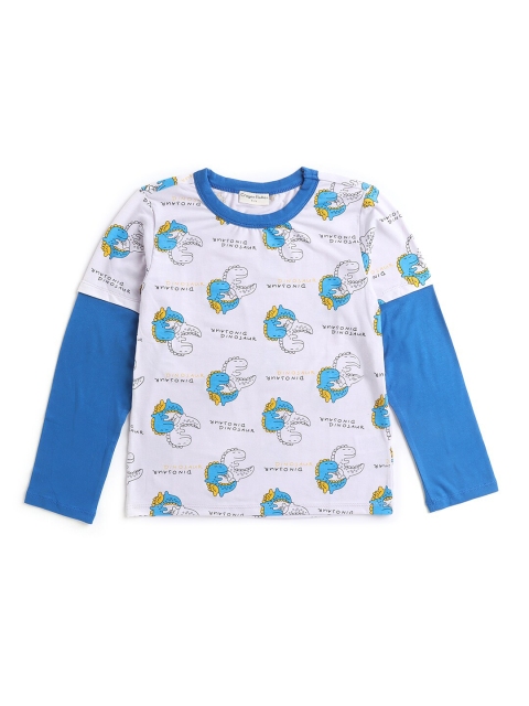 

Hopscotch Boys Grey Printed T-shirt