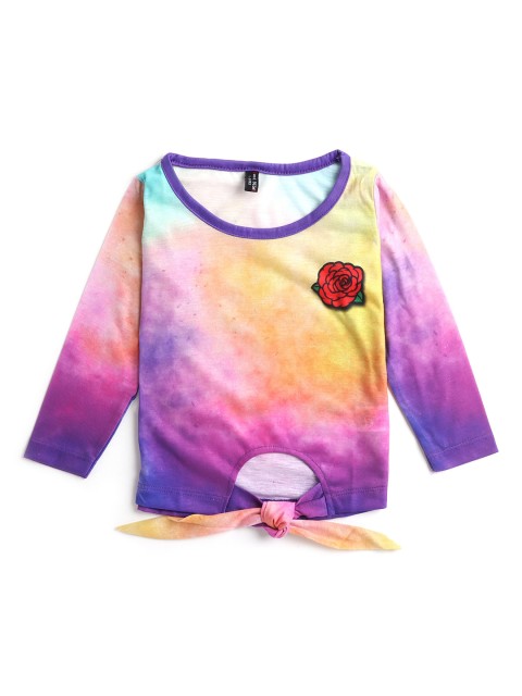 

Hopscotch Girls Multicoloured Tie and Dye Dyed T-shirt, Multi