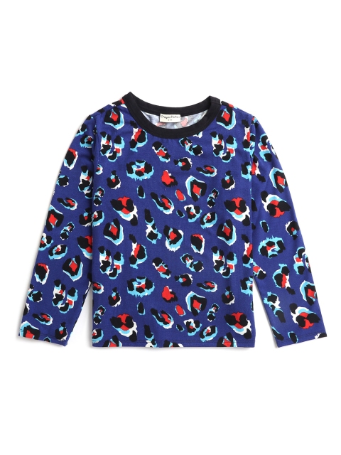 

Hopscotch Boys Blue Printed T-shirt