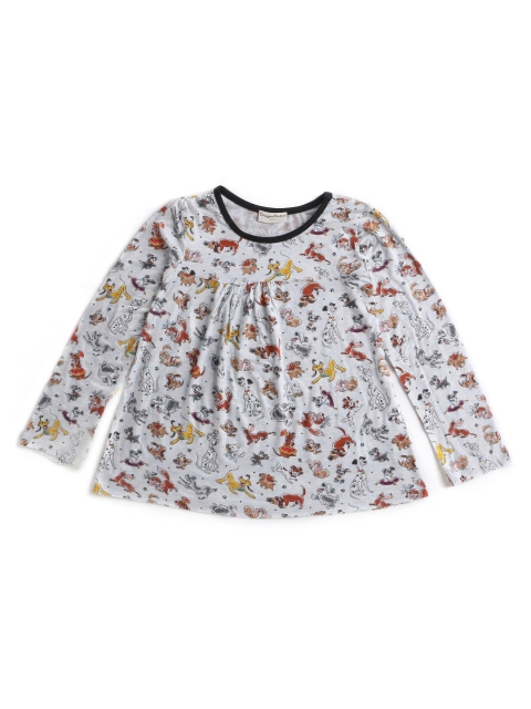 

Hopscotch Boys Grey Graphic Printed T Shirt
