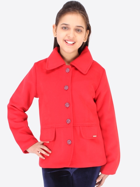 

CUTECUMBER Girls Red Tailored Jacket