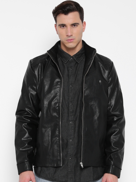 

SPYKAR Black Faux Leather Jacket