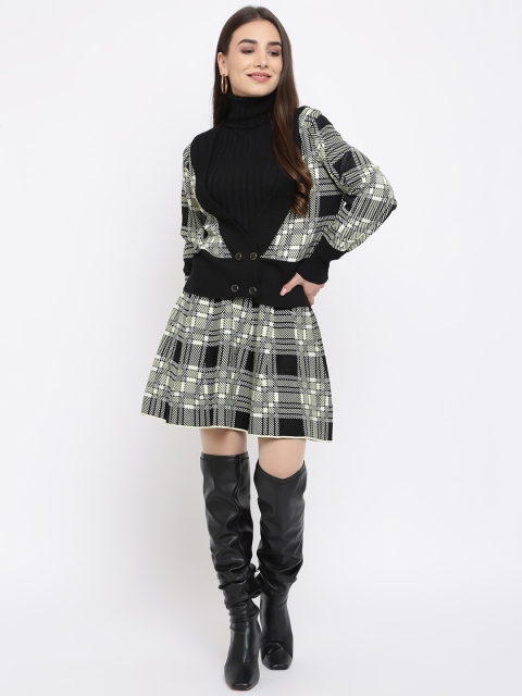 

iki chic Women Black & White Woolen Co-Ords