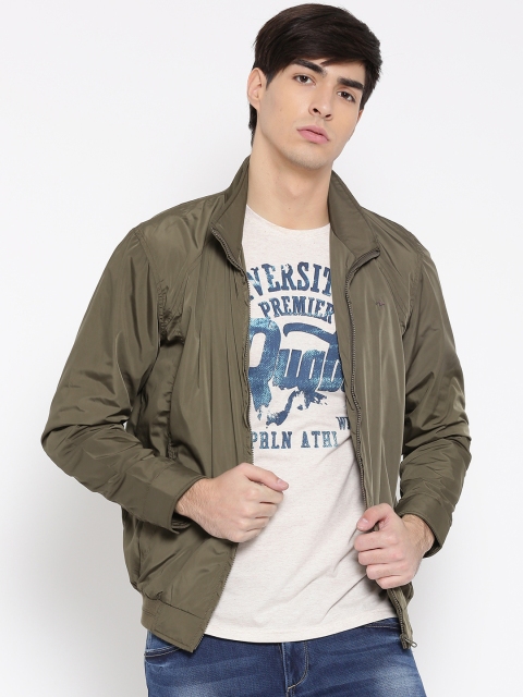 

SPYKAR Olive Brown Bomber Jacket