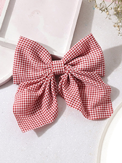 

Toniq Kids Girls Red & White Checked Alligator Hair Clip