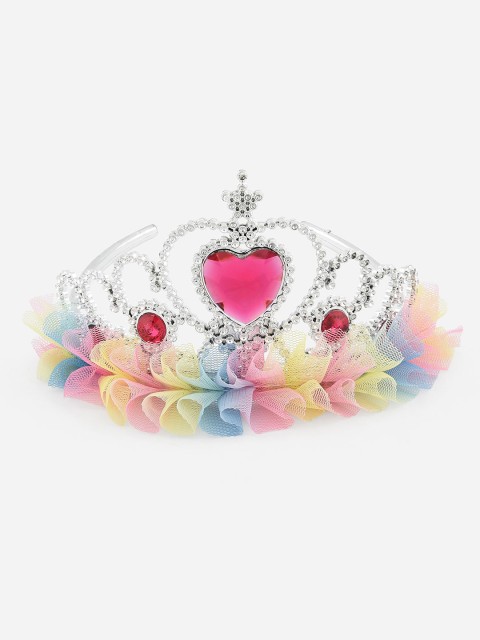 

Toniq Kids Girls White & Pink Embellished Tiara