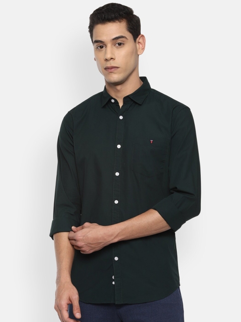 

Louis Philippe Men Black Solid Pure Cotton Casual Shirt
