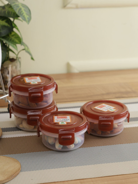 

POLYSET Set Of 4 Storage Containers, Transparent