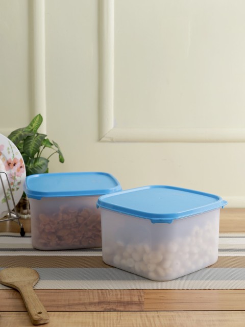 

POLYSET Set Of 2 Storage Containers, Transparent