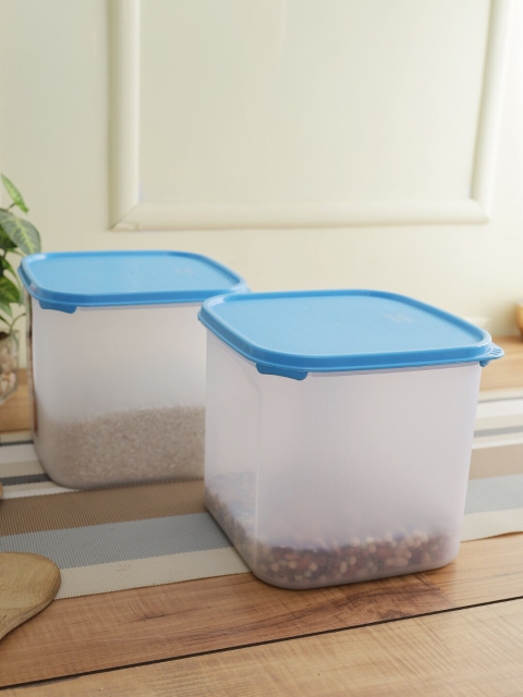 

POLYSET Pack of 2 Magic Seal Square Container 4000ML, Transparent