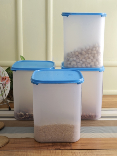 

POLYSET Set of 4 Blue Square Container 5500 Ml