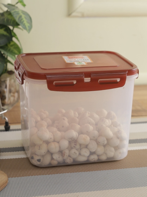 

POLYSET Brown Super Locked Rectangle Container - 2550 ml, Transparent