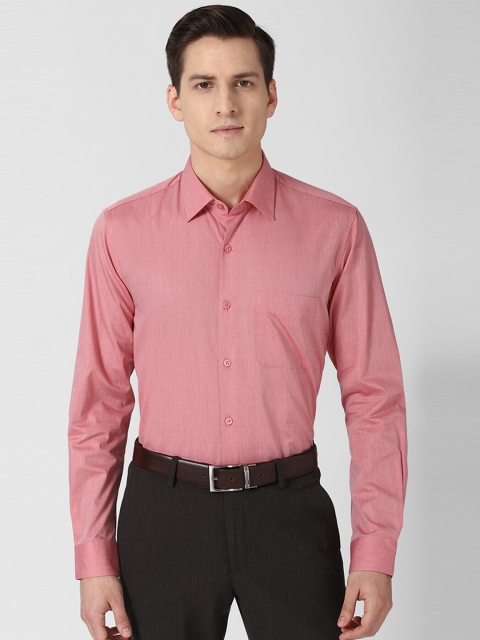 

Peter England Elite Men Pink Pure Cotton Formal Shirt