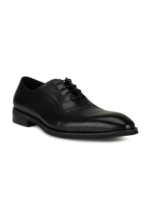 

ROSSO BRUNELLO Men Black Leather Oxfords