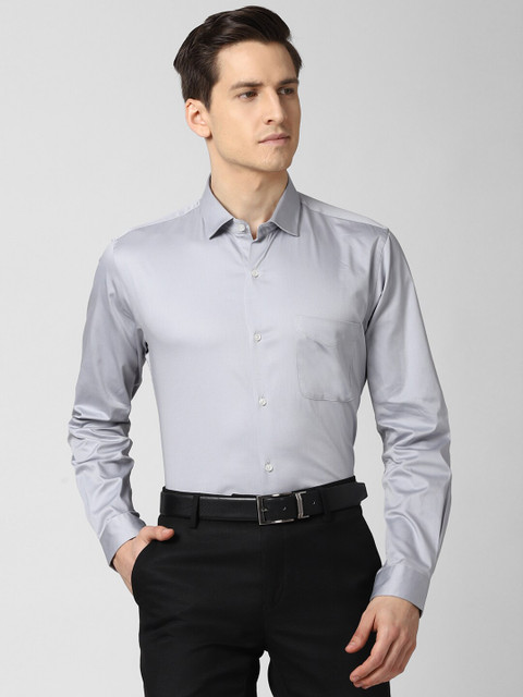 

Peter England Men Grey Slim Fit Formal Shirt