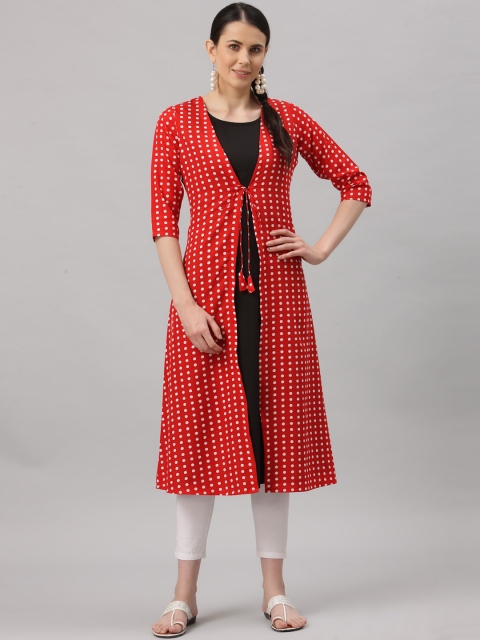 

ALC Creations Women Red Printed Kurta