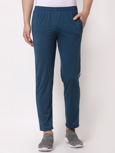 

KLOTTHE Men Blue Solid Cotton Track Pants