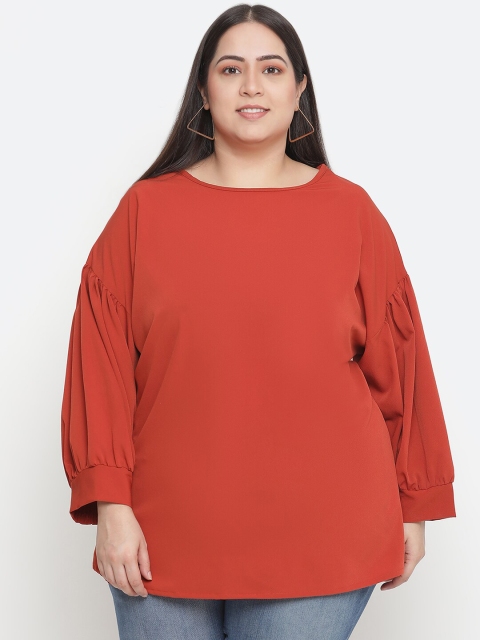 

Oxolloxo Brown Plus Size Longline Top