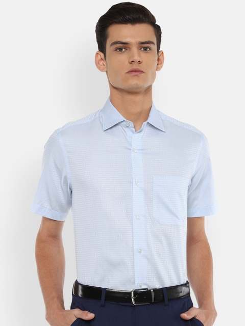 

Louis Philippe Men Blue Pure Cotton Formal Shirt