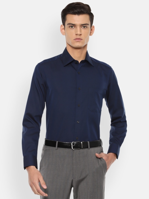 

Louis Philippe Permapress Men Navy Blue Formal Shirt