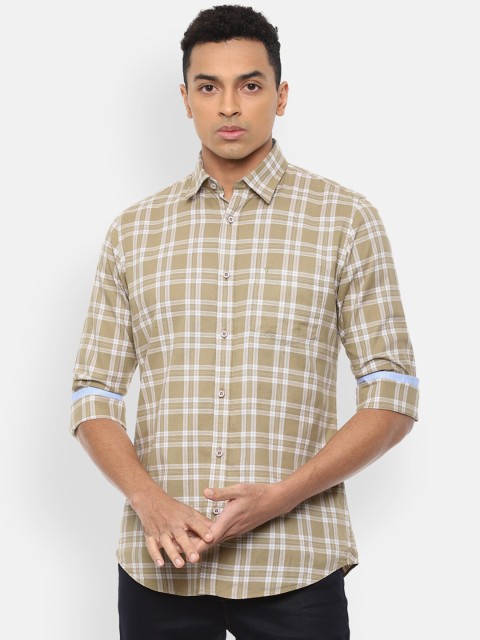 

Van Heusen Sport Men Khaki Slim Fit Checked Casual Shirt