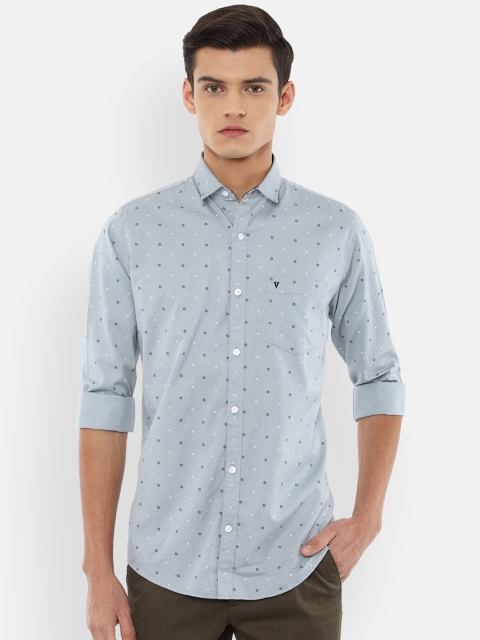 

Van Heusen Sport Men Blue Printed Slim Fit Casual Shirt