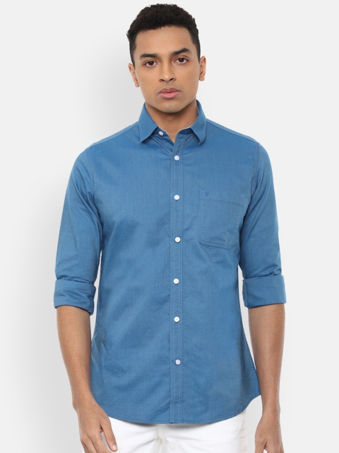 

Van Heusen Sport Men Blue Slim Fit Solid Casual Shirt