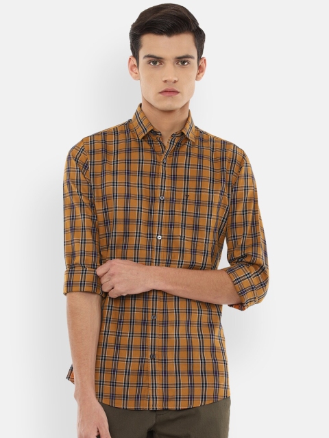 

Van Heusen Sport Men Orange Slim Fit Checked Casual Shirt