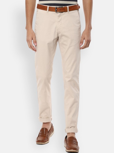 

Van Heusen Sport Men Cream-Coloured Slim Fit Chinos Trousers