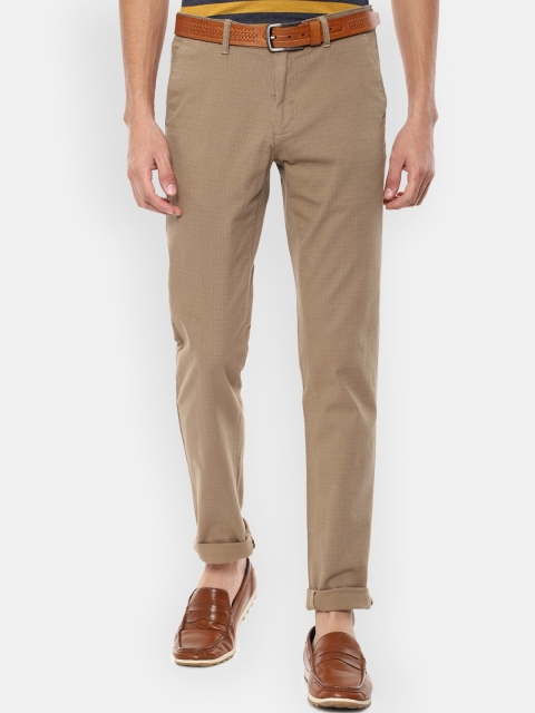 

Van Heusen Sport Men Khaki Textured Slim Fit Trousers